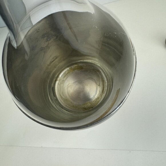 Vtg‎ Glass Bottle Pewter Bottom Decanter Connecticut House Handcraft USA Stopper - Picture 6 of 10